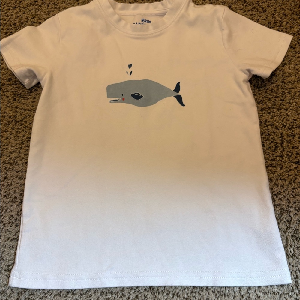 Kids White Whale Graphic Tee